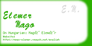 elemer mago business card